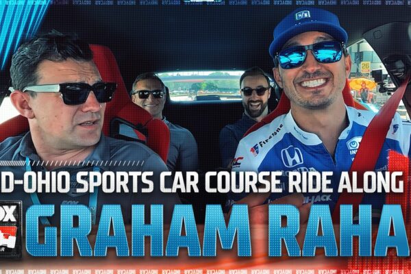 Graham Rahal takes Will Buxton, Townsend Bell & James Hinchcliffe around Mid-Ohio Sports Car Course … from Fox sports