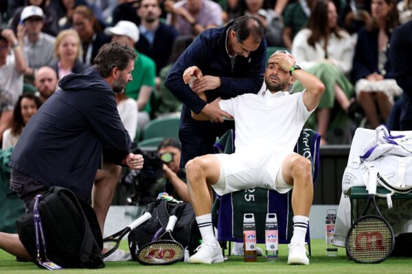 Possible Wimbledon upset averted as Dimitrov forced to retire … from the Independent Alex Pattle