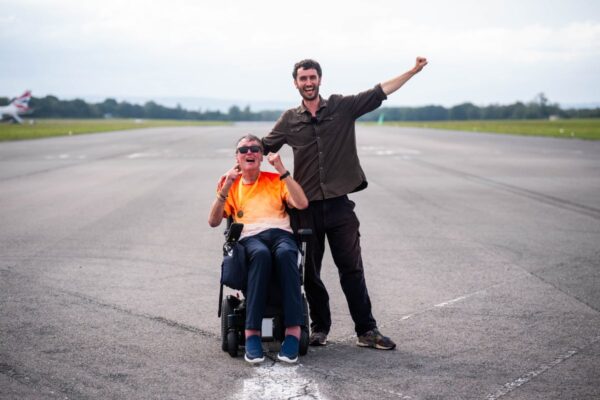 Dad who cannot walk or talk breaks four Guinness World Records in a day … from the Independent Eleanor Fleming