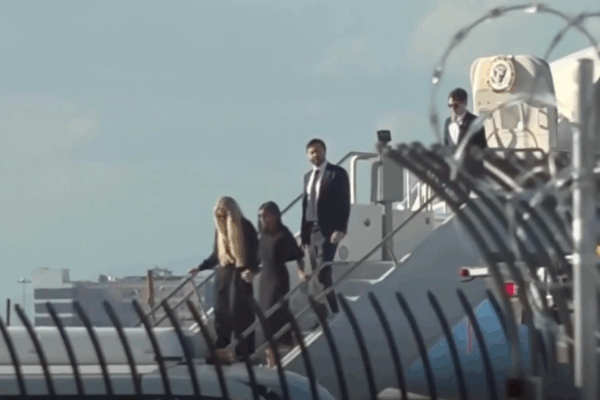 Charlie Kirk’s wife Erika clutches Usha Vance’s hand as casket arrives in Phoenix … from the Independent Luke Reevey