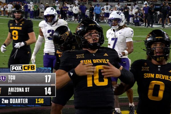 ASU’s Sam Leavitt scores rushing TD, shrinking deficit against TCU … from Fox sports