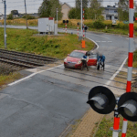 Shocking moment wheel falls off car while driving over level crossing … from the Independent Holly Bishop