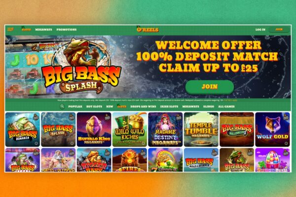 O’Reels Casino Welcome Bonus: 100% Matched Deposit Up to £25 … from the Independent Chris Wilson