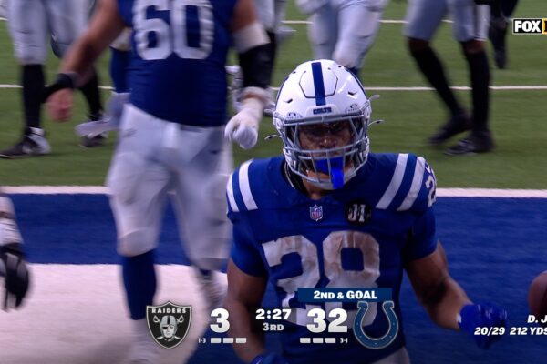 Jonathan Taylor rushes for his third TD of the game, extending Colts’ lead over Raiders | NFL Highlights … from Fox sports