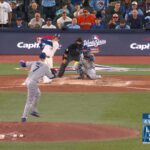 Blue Jays’ Daulton Varsho crushes a two-run homer to tie game at 2-2 against Dodgers … from Fox sports