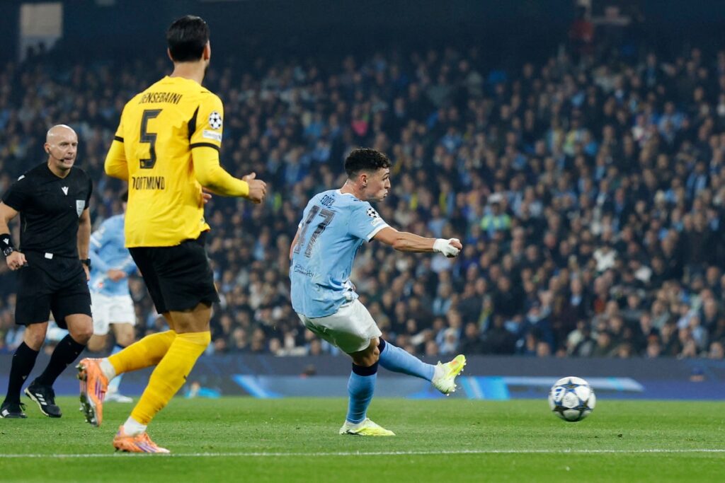 England midfielder stars in convincing Man City win over Dortmund … from the Independent Richard Jolly