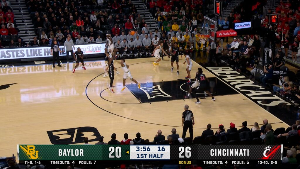 Jalen Celestine makes a turnaround jumper, extending Cincinnati’s lead over Baylor … from Fox sports